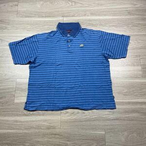 Tommy Bahama Shirt Mens Large Blue Golf Polo Palm Short Sleeve